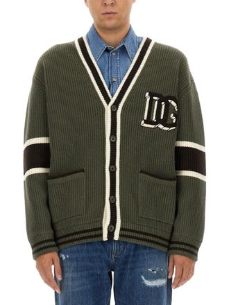 Dolce & Gabbana Green V Neck Cardigans