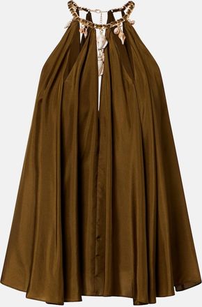 Zimmermann Mahon embellished silk top