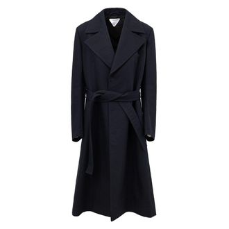 Bottega Veneta Geknoopte Lange Trenchcoat