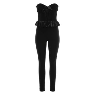Alessandra Rich Dames, Jumpsuits & Playsuits, Zwart, Maat: XS Poliester