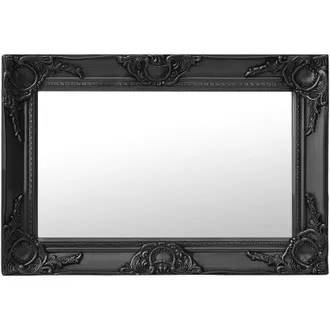 vidaXL Espejo De Pared Estilo Barroco Negro 60x40 Cm Vidaxl