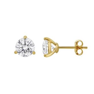 LuvMyJewelry Ellipse 2 Ct TW Lab Grown Round Diamond Studs Martini 14K Gold Earrings in 14K Yellow Gold at Nordstrom