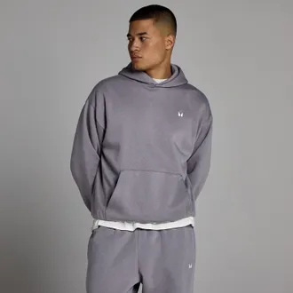MyProtein Sudadera con capucha oversize Rest Day para hombre de MP - Gris jaspeado oscuro - XS