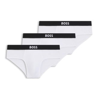 HUGO BOSS 3-pack herenslip met logo in wit