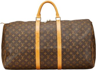 Louis Vuitton Brown Pvc Leather Boston Bag (Pre-Owned)