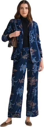 Maliparmi Collection Print Trouser - Dames - Vrijetijds broeken - Blauw - L - Broeken