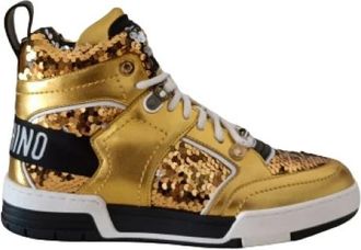 Moschino Gouden Sneakers - Dames - Sneakers - Geel - 36 EU - Schoenen
