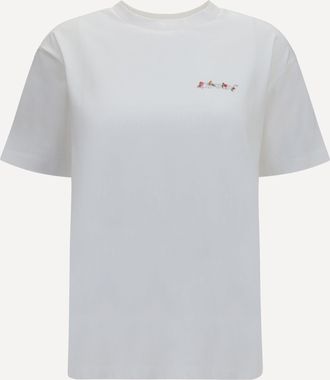 Off-white T-shirt Arrow Flower Woman XS