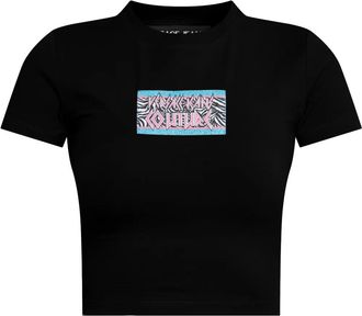 Versace Jeans Couture T-shirt con applicazione logo - Nero