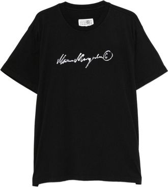 Maison Margiela T-shirt in cotone con logo Mm6 Maison Margiela