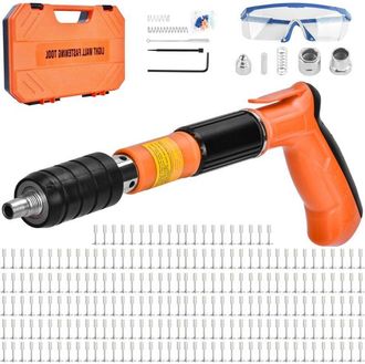 OEM Clavadora Manual Con 220 Clavos Redondos, Herramienta De 5 Velocidades, Clavadora De Acero Port&aacute;til, Clavadora De Acero Ajustable Para Paredes De Ceme