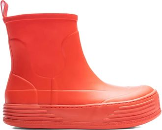 Palm Angels platform rubber boots - men - Rubber/Rubber/Cotton - 40 - Orange
