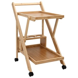 vidaXL Carrito De Cocina Con Ruedas Marr&oacute;n Claro 65 X 40,5 X 76,5 Cm Vidaxl