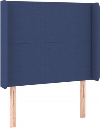 vidaXL Cabecero Con Led De Tela Azul 103x16x118/128 Cm Vidaxl