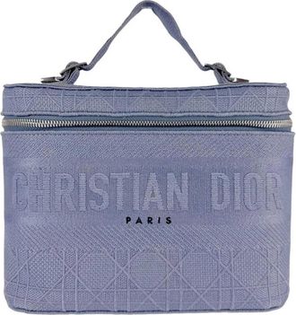 Dior Pre-owned Handbags, female, Blue, Size: ONE SIZE Pre-owned Cosmetic Vanity Case
