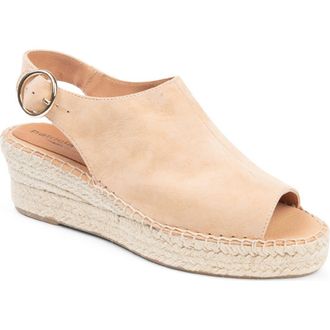 Patricia Green Stella Slingback Espadrille Platform Wedge Sandal in Tan Suede at Nordstrom, Size 10