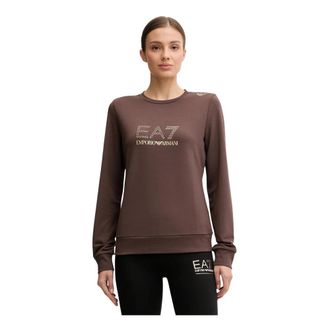 Emporio Armani Sweatshirt met logodetail - Dames - Sweatshirts - Bruin - XS - Hoodies & sweatvesten