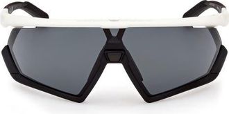 adidas Shield Sunglasses in White/Other /Smoke at Nordstrom