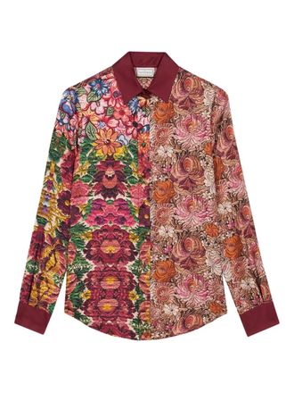 Pierre-Louis Mascia floral-patchwork shirt - Pink