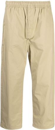 Izzue logo-patch trousers - men - Cotton/Spandex/Elastane - 32 - Neutrals