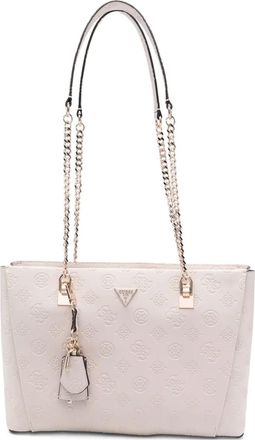 Guess Co Tisha schoudertas met 4G-logo - Beige