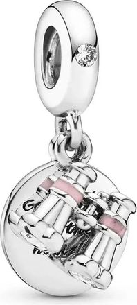 Pandora Reisbedel met Verrekijker en Plaquette - Dames - Accessoires - Grijs - Maat: ONE Size