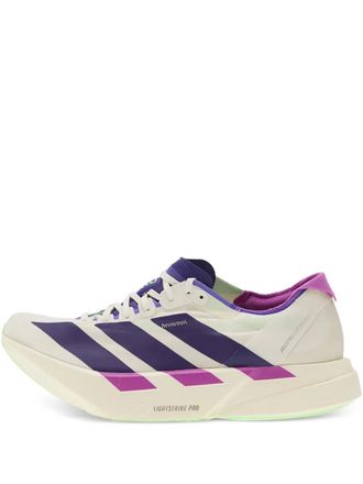 adidas Adizero Adios Pro 4 sneakers met streep - Beige