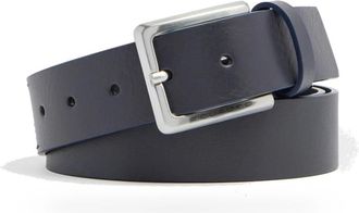 Piquadro Leren Riem met Doornsluiting - Heren - Riemen - Blauw - ONE Size - Leer - Accessoires