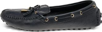 Louis Vuitton Gloria monogram leather loafers - women - Calf Leather/Rubber/Calf Leather/Calf Leather - 38 - Black