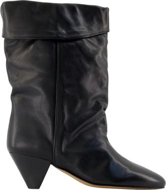 Isabel Marant Schoenen, Dames, Zwart, 37 EU, Leer, Dalby Laarzen