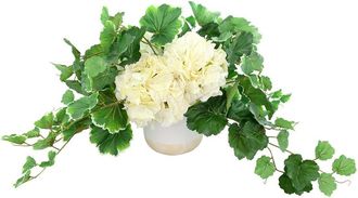 Creative Displays Inc. Handmade Faux Hydrangeas & Ivy In Ceramic Vase