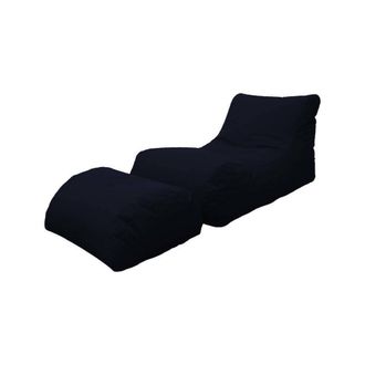 Talamo Italia Talamo Italia - Dmora Chaise Longue De Salon Moderne, Made In Italy, Fauteuil Avec Repose-pieds En Nylon, Pouf Rembourr&eacute; Pour Chambre, 120x80h60 Cm, C