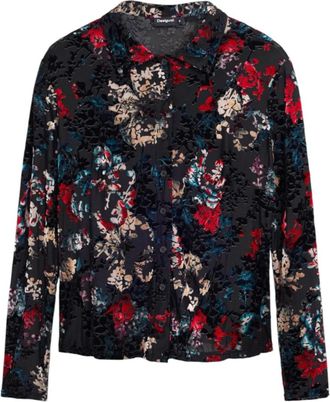 Desigual Overhemden, Dames, Veelkleurig, M, Leer, TS Oporto Shirt
