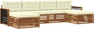 vidaXL Conjunto De Sof&aacute;s De Exterior 6 Uds. Madera De Acacia S&oacute;lida Vidaxl