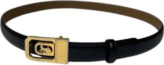 Celine Pre-owned Vintage Equestrian Buckle Belt - Dames - Vintage Accessoires - Zwart - ONE Size - Leer - Vintage