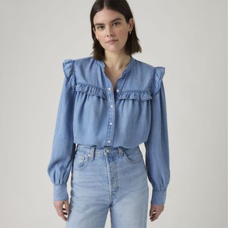 Levi's Gianna Blouse - Womens - XS - Blue