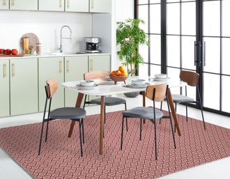 Safavieh Montauk Hand Made Area rug, Ivory / Red Contemporary Style Non-Shedding