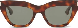 Saint Laurent Eyewear tortoiseshell cat-eye sunglasses - women - Acetate - One Size - Green