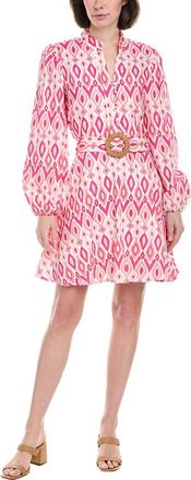 Sail to Sable Belted Flare Linen-Blend Tunic