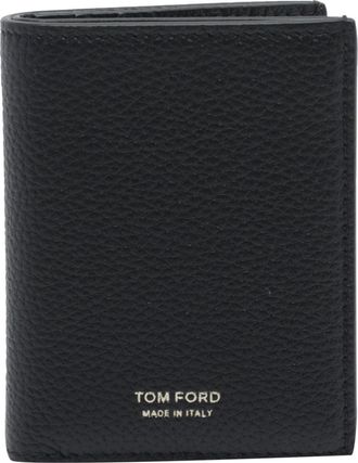 Tom Ford Textured Leather Card Holder With Embossed Logo