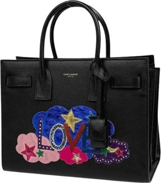 Saint Laurent Pre-owned Handbags, female, Black, Size: ONE SIZE Pre-owned Leather Handbag