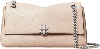 Tory Burch Small Charlie Leather Shoulder Bag in Soft Pink at Nordstrom