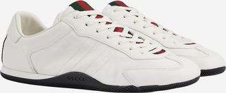 Gucci Mens Leather Shift Sneakers White Trainers