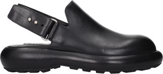 Jil Sander Black Leather Mens Clogs