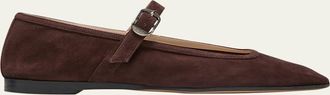 Le Monde Beryl Suede Mary Jane Ballerina Flats