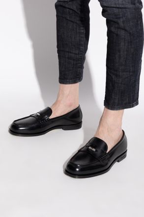 Dsquared2 Leather Loafers, Womens, Black