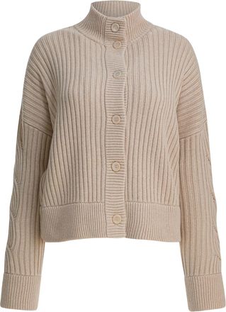 Max Mara Wool And Cashmere Cardigan Knitwear Beige-Donna
