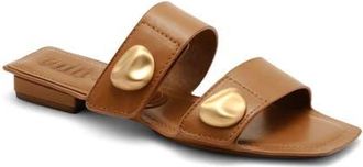 Cult Gaia Ezra Leather Slide Sandal in Rich Clay at Nordstrom, Size 36.5