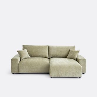 La Redoute Interieurs Omkeerbare hoekbank, omvormbaar, met box, in gevlamde chenille, GALENE