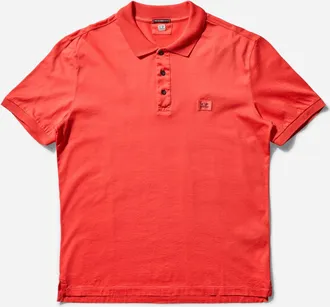 C.P. Company Men s 70/2 Mercerized Jersey Polo Shirt Poinciana
